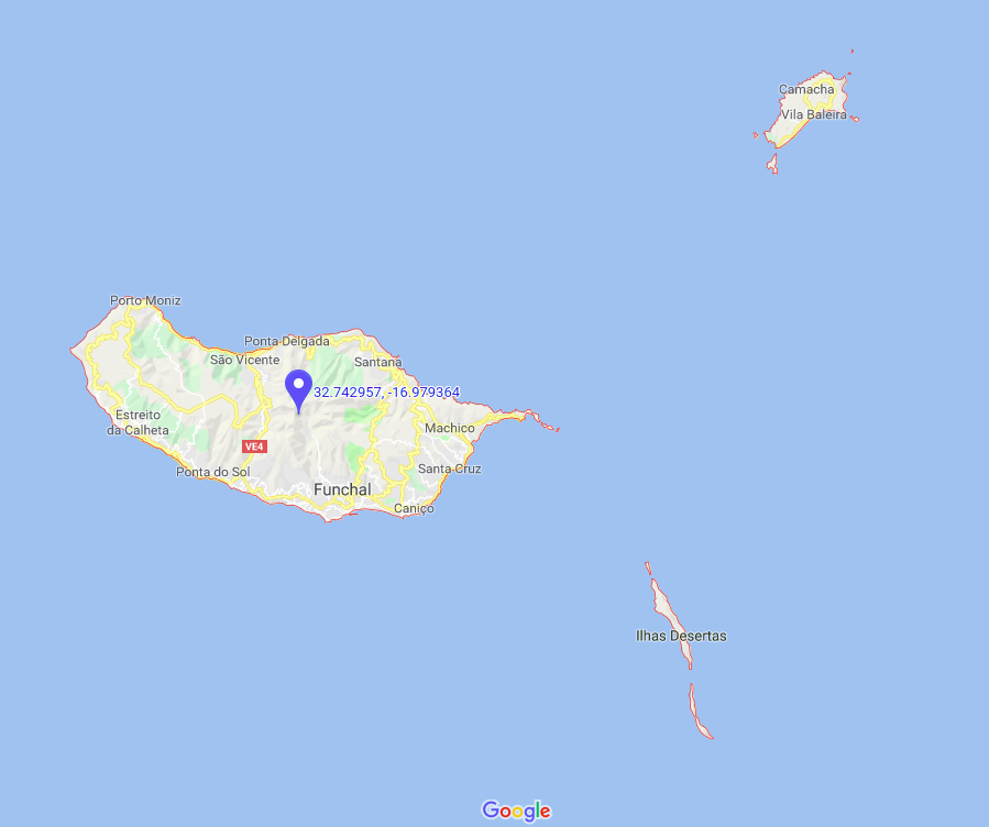 L'archipel de Madère (Google Maps)