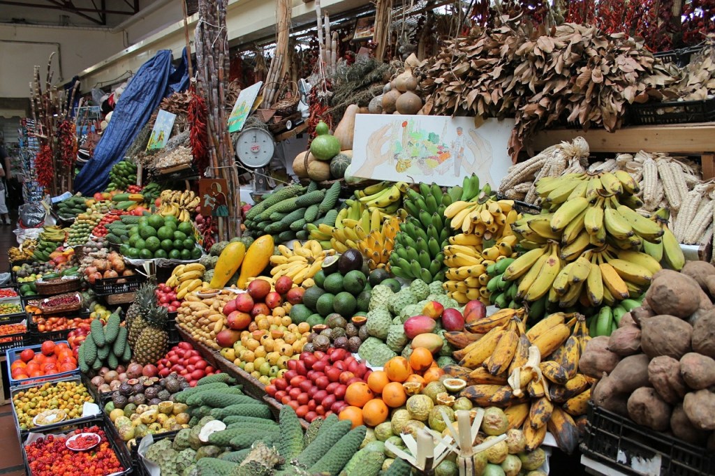 Marché - étalage à Funchal
